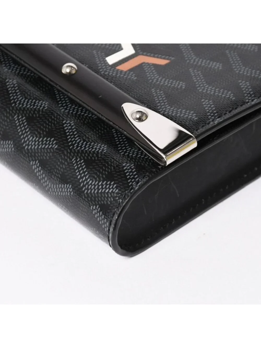 Goyard Monte Carlo PM Clutch 2-Way Limited Color Jet Black Silver
